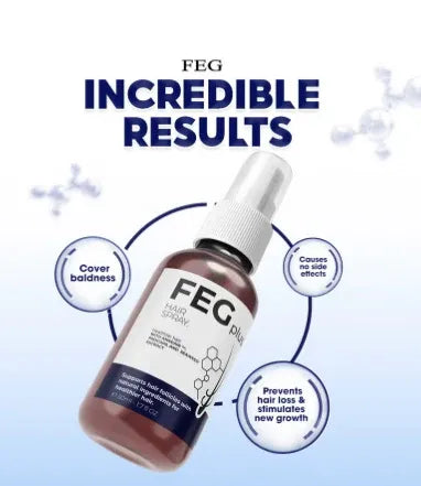 FEG Plus Hair & Beard Growth Spray – Minoxidil, Redensyl & Natural Extracts Formula | 50ml